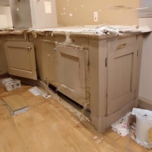 water damage kitchen cabinets